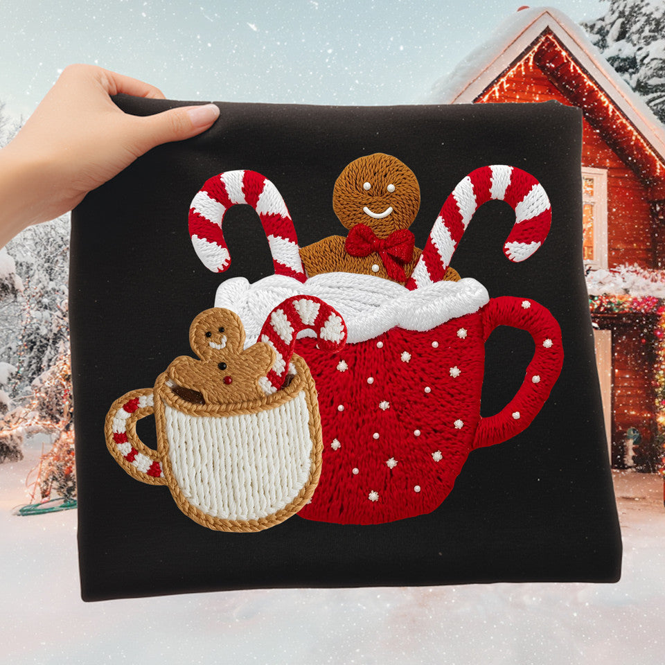 Faux Yarn Hot Cocoa Gingerbread