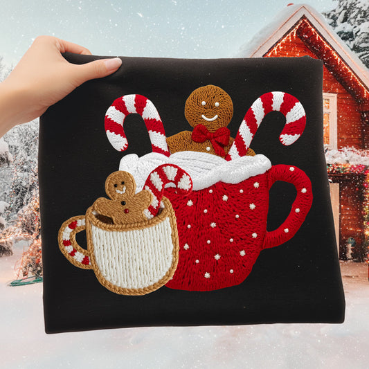 Faux Yarn Hot Cocoa Gingerbread